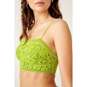 Free People Lyra Bralette In Bright Green Size Small